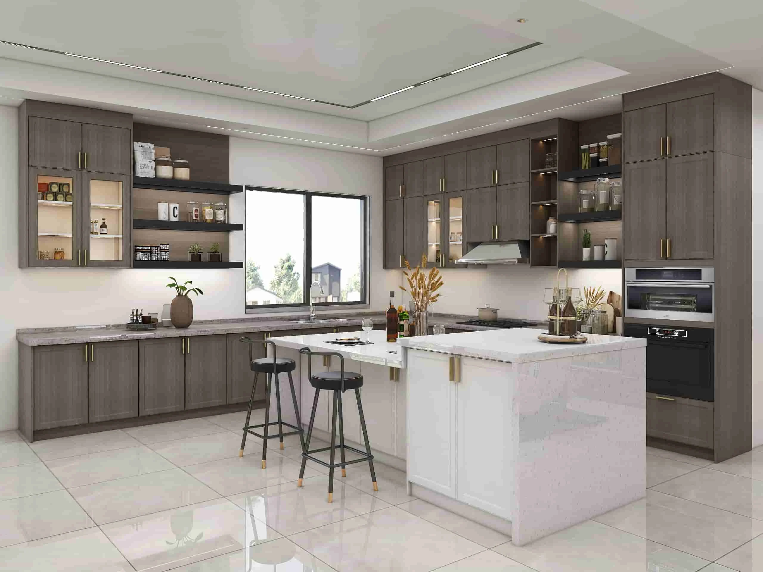 Classic Elegance Meets Contemporary Chic: A Kitchen Where Heritage and Innovation Converge 5 Bringing nature In bright kitchen spaces with dark wood accents