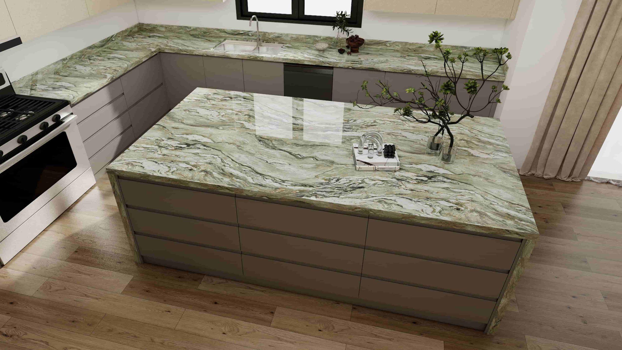 u-shaped-two-tone-kitchen-cabinets-with-marble-countertop-5