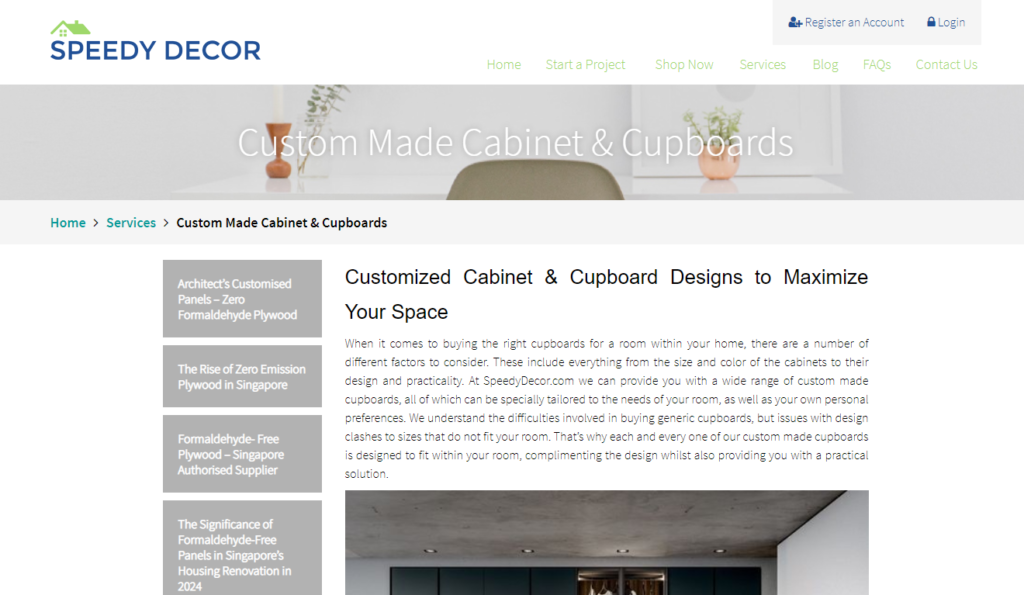 Top 10 Kitchen Cabinets Manufacturers in singapore