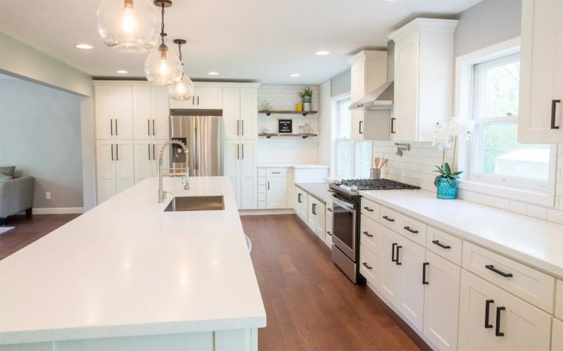 Elegant White Shaker Cabinet Doors in a Sunny Kitchen
