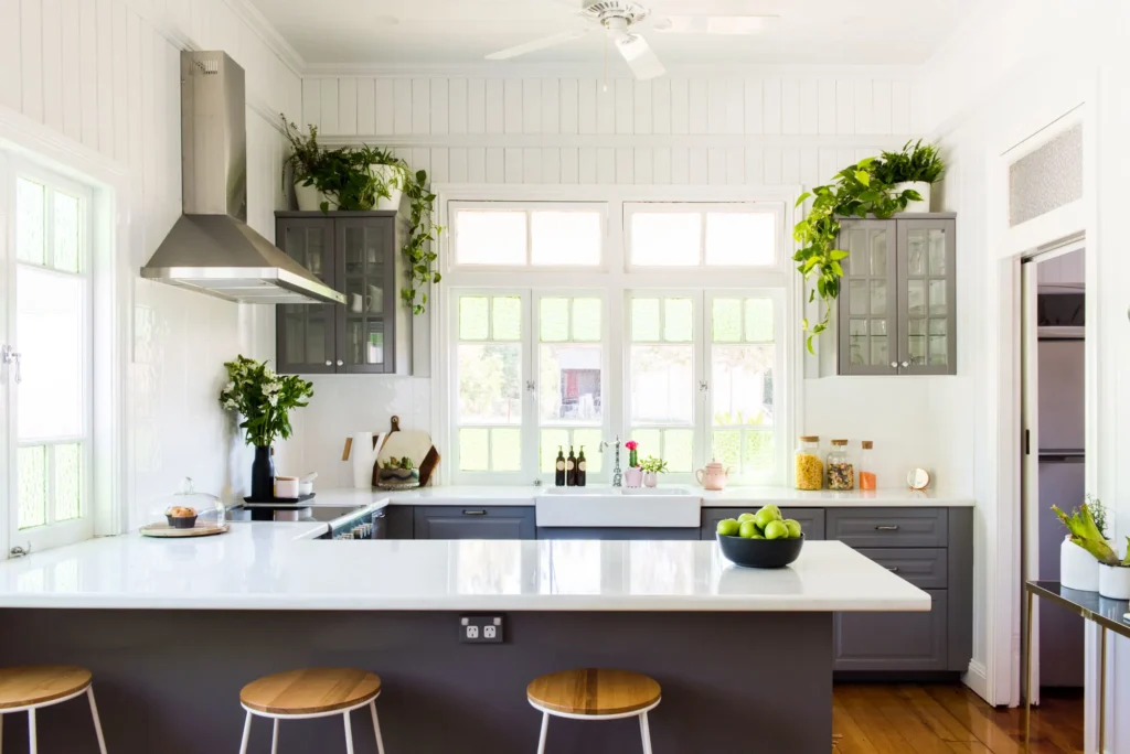 a warm inviting kitchen with countertop