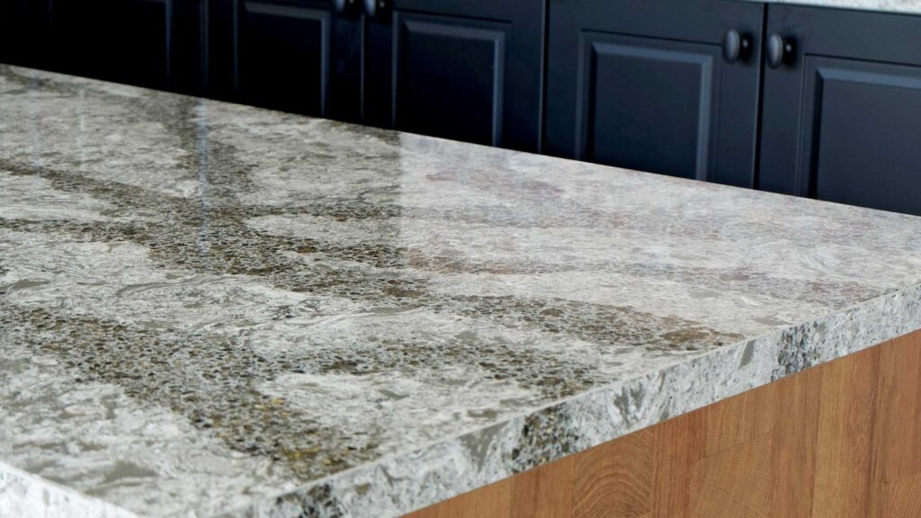 close up image of a granite countertop