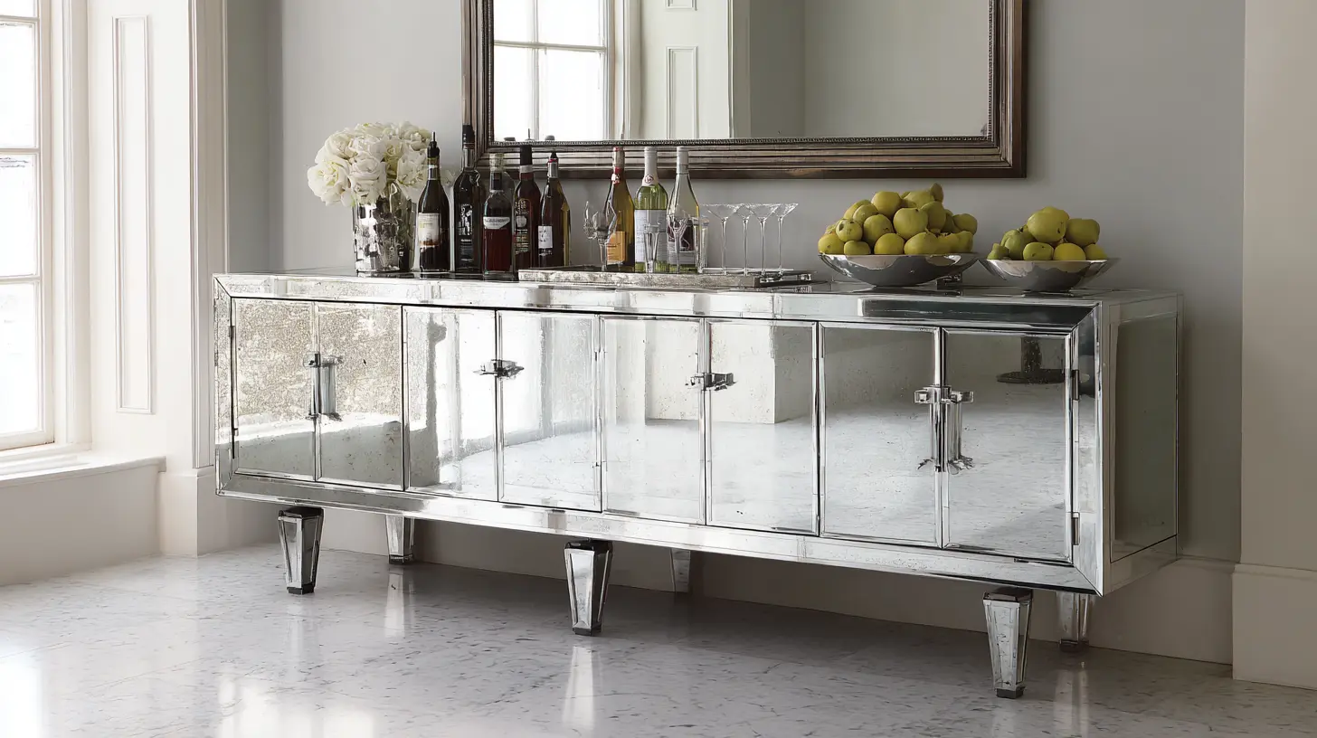 Modern Silver Style Bar Cabinets