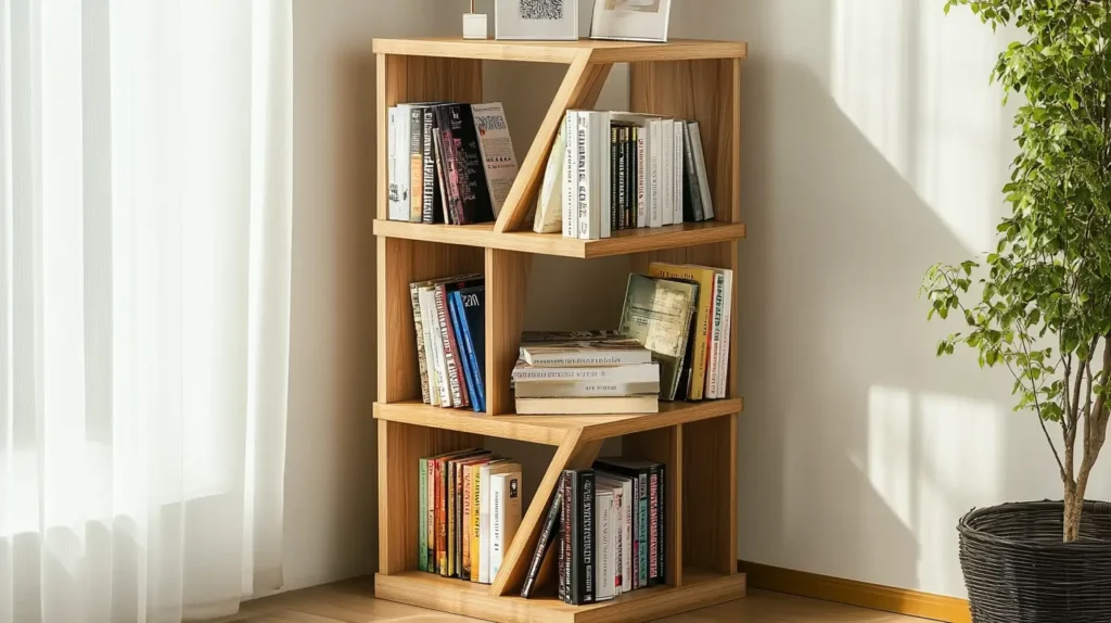 remmckp6646 A corner bookshelf designed to save space perfectly 690a66fe f7e8 4858 9b27 916a8aa69ac7