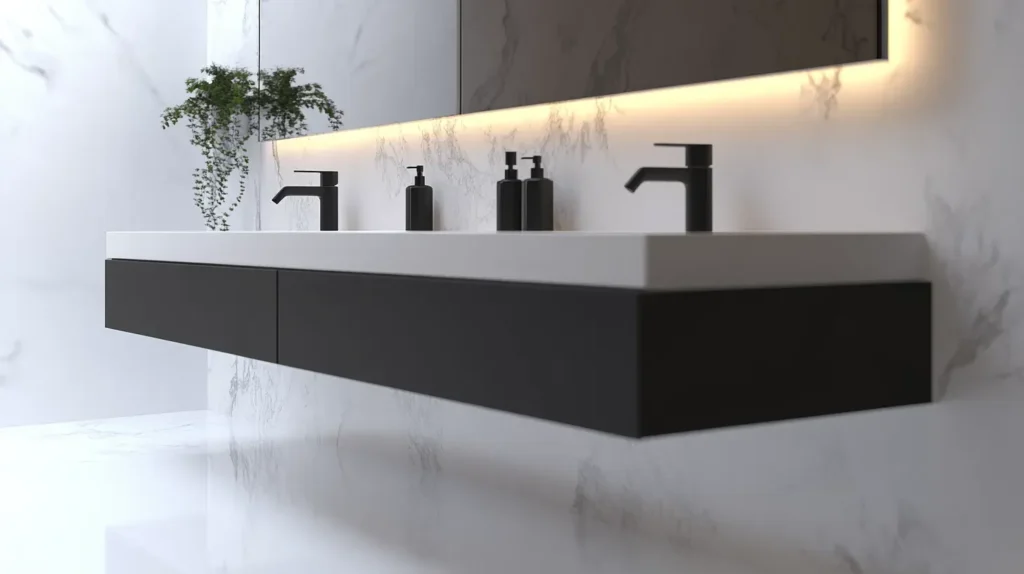 A_floating_modern_double_sink_vanity_with_a_minimal