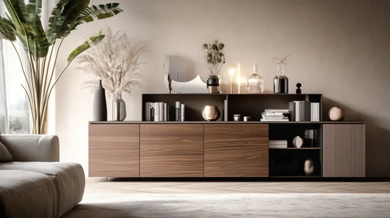 Blog 11 A_modern_living_room_with_a_stylish_wooden_sideboard