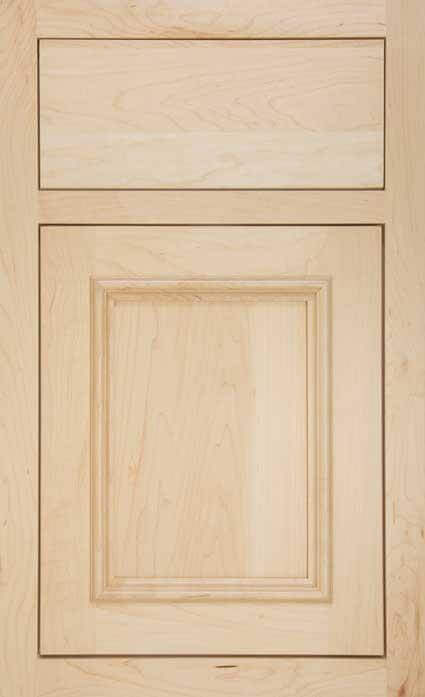 Inset cabinet door sitting flush within the cabinet frame for a built-in look