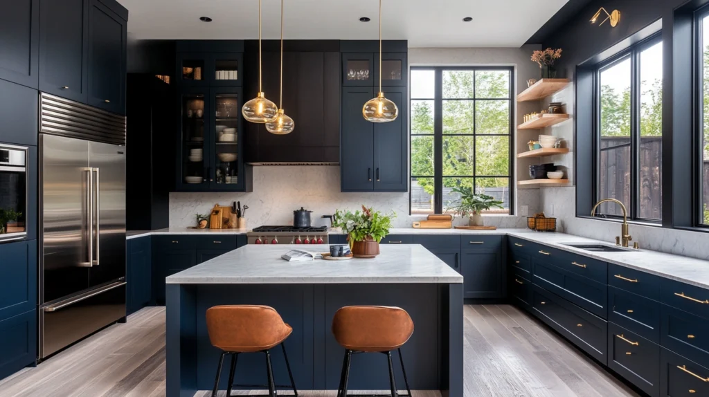 Dark cabinetry