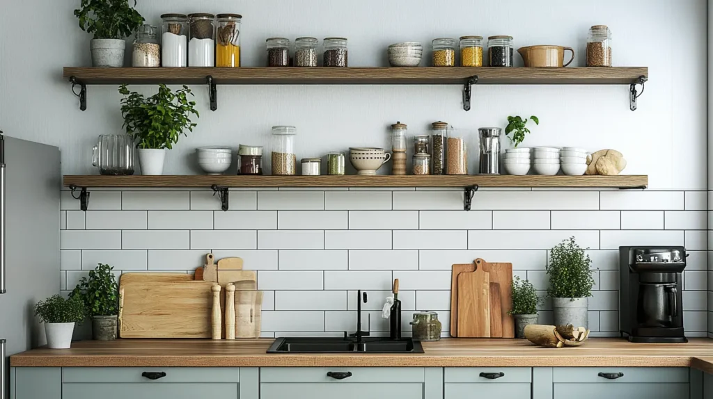 Open Shelving for Modern Kitchens