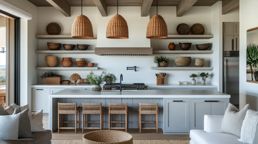 Open Shelving with Custom Cabinetry