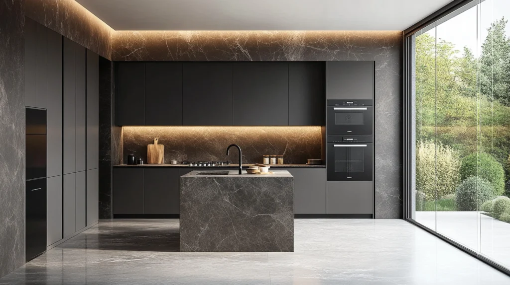 Integrated Gray Appliances for Seamless Design