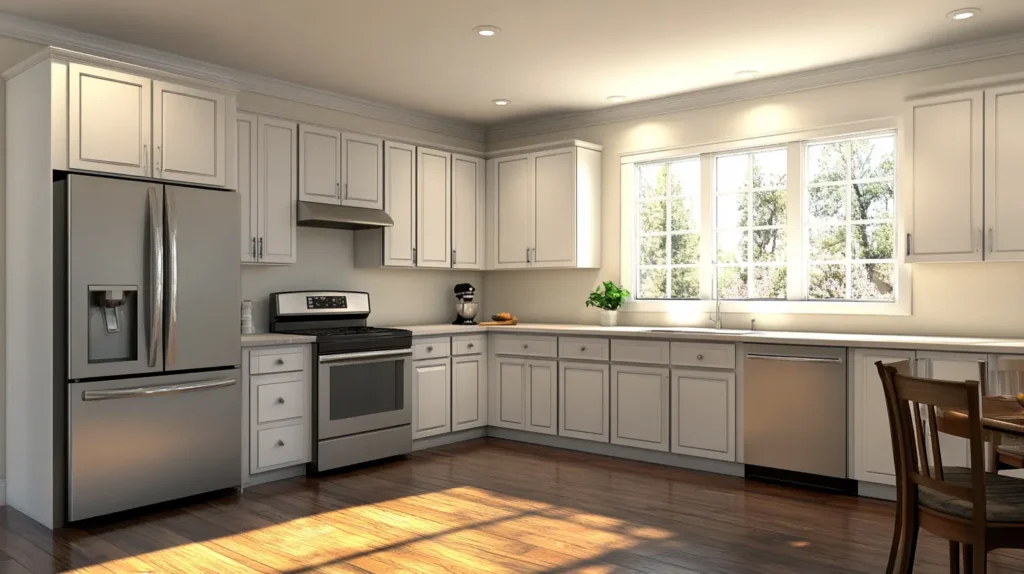 L-Shaped Kitchen Cabinet Layout
