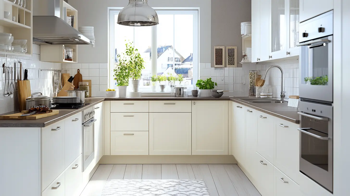 U-Shaped Kitchen Cabinet Layout