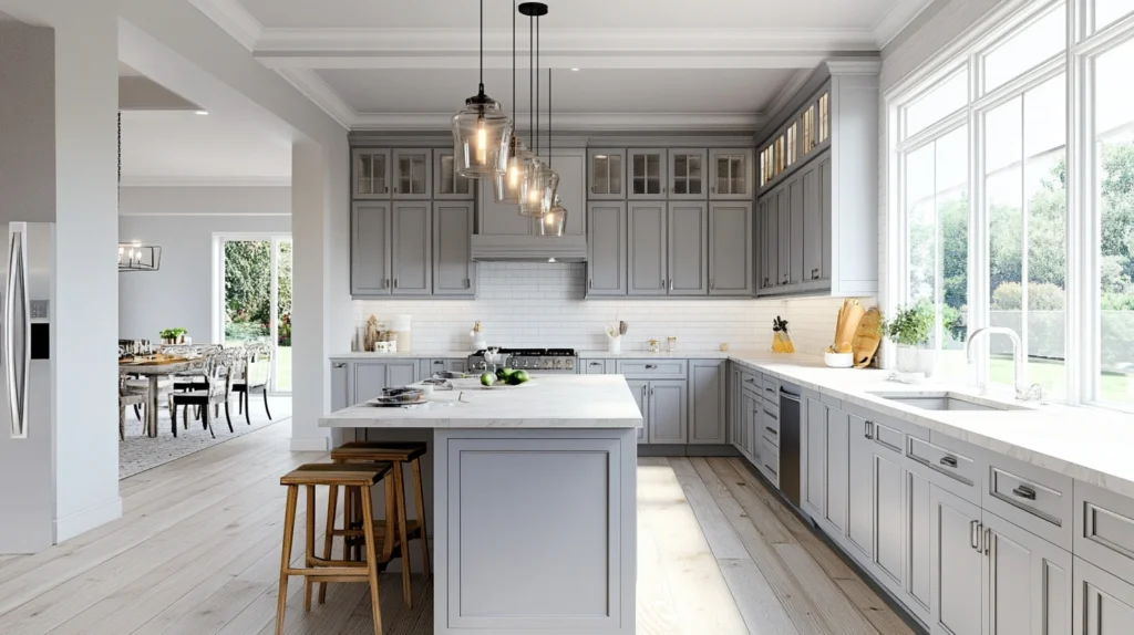 Light Gray Shaker Cabinets for Classic Elegance