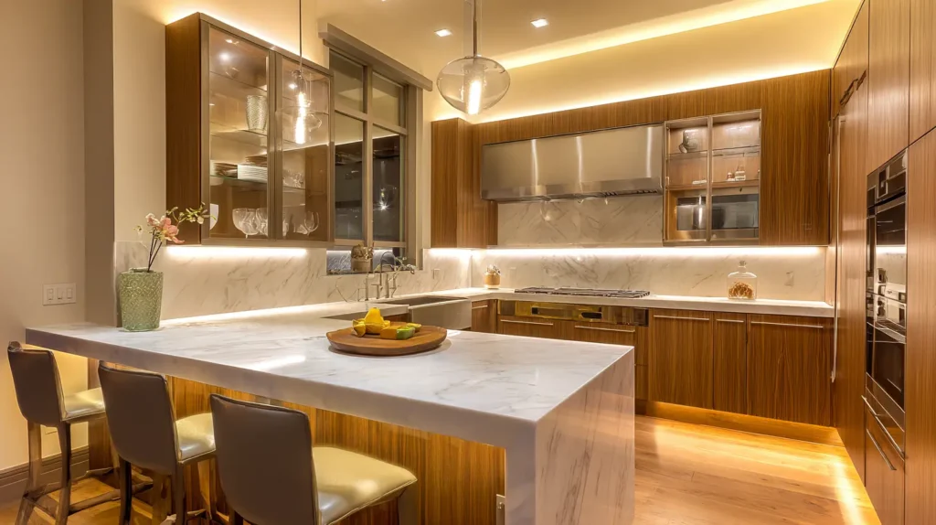 Lighting Integration Cabinets with integrated