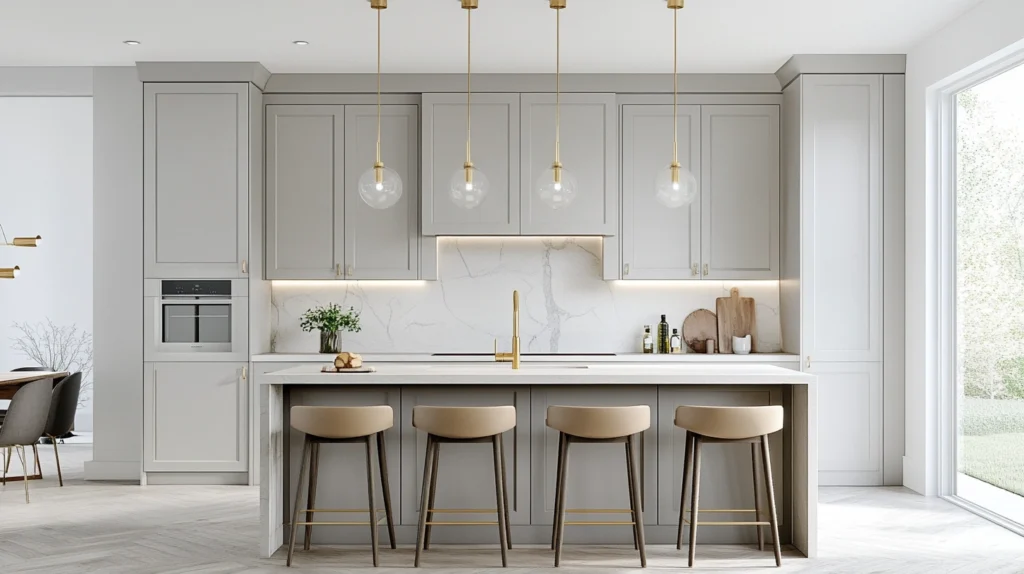 Scandi-Inspired Light Gray Cabinets