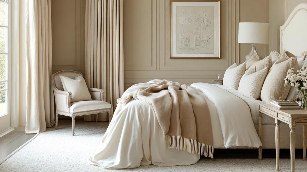 Beige and Ivory: These soft, warm tones are ideal wardrobe color ideas 2025