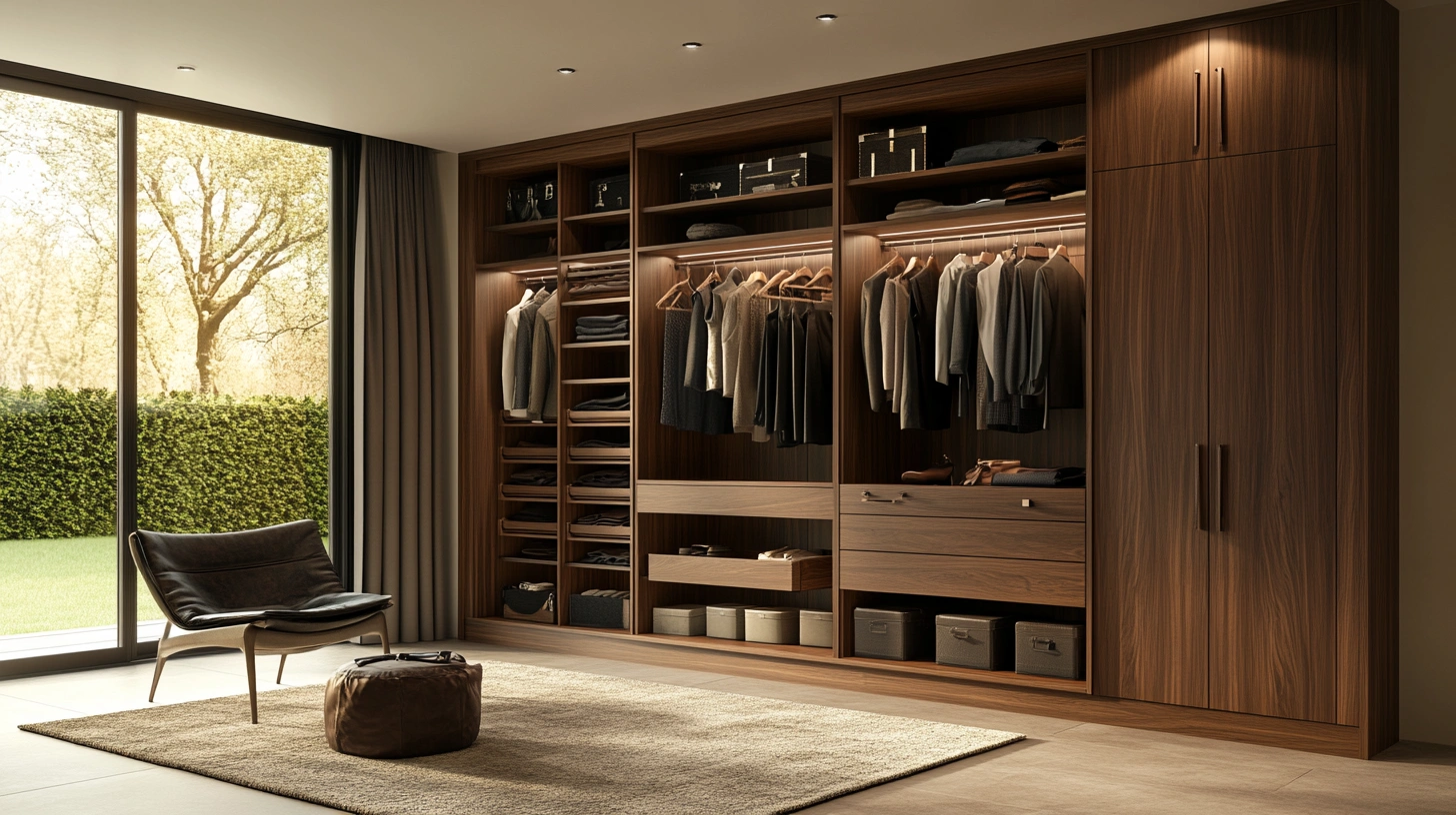 Oak and Walnut wardrobes