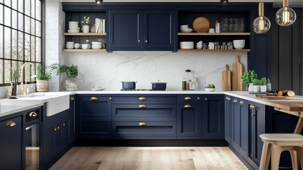 Navy Blue Kitchen Cabinets