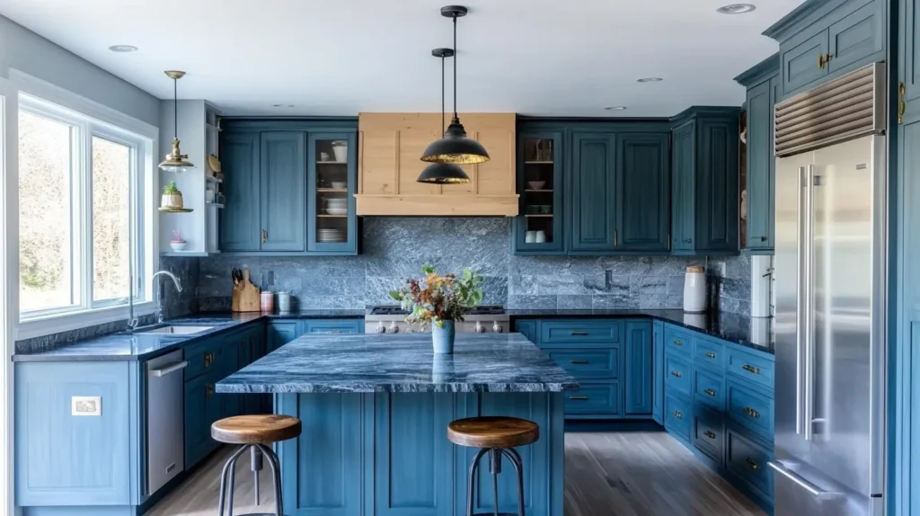 Blue Slate Kitchen Cabinets