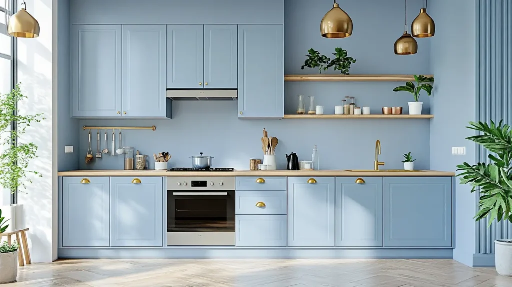 Powder Blue Kitchen Cabinets