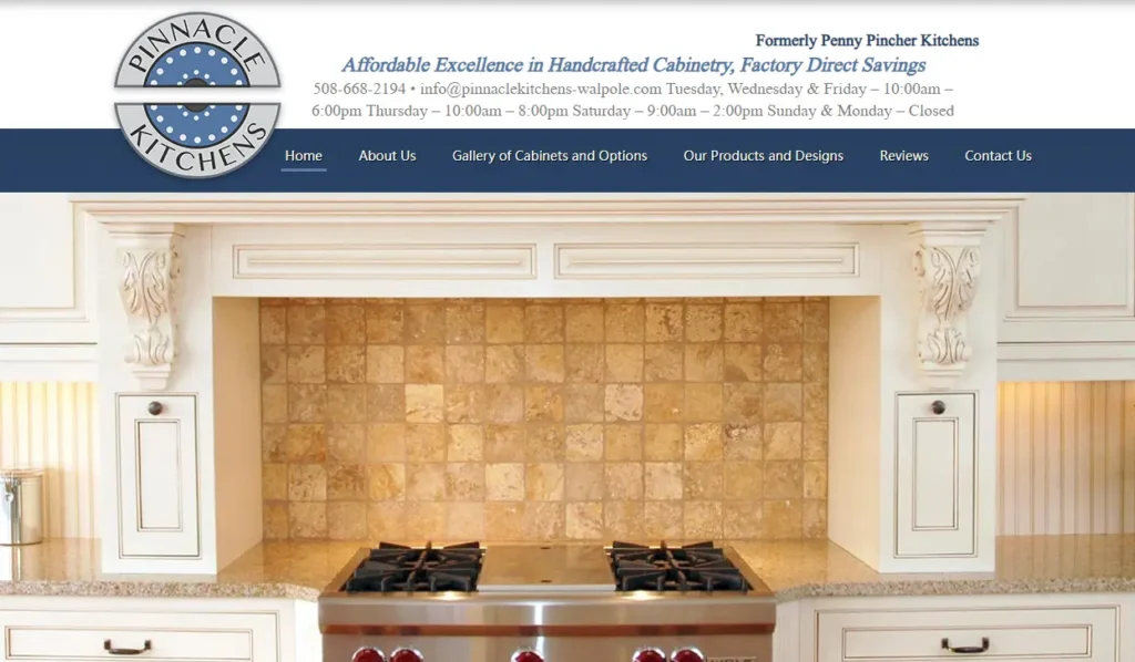 Pinnacle Kitchen offers premium custom cabinets and kitchen solutions.