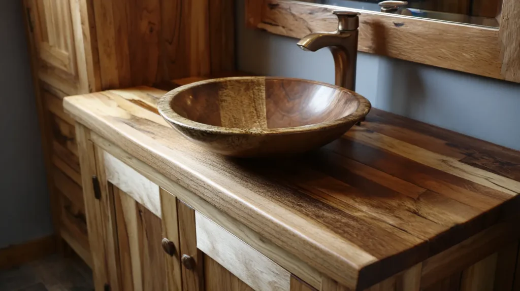 Rustic Hickory Bathroom Vanity