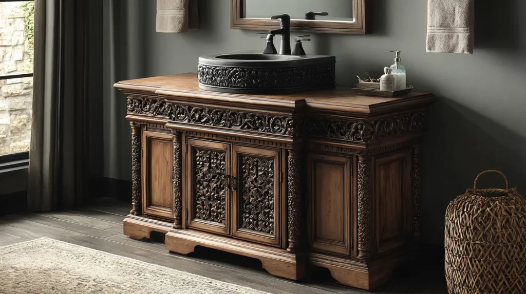 Antique Bathroom Vanity with Sink