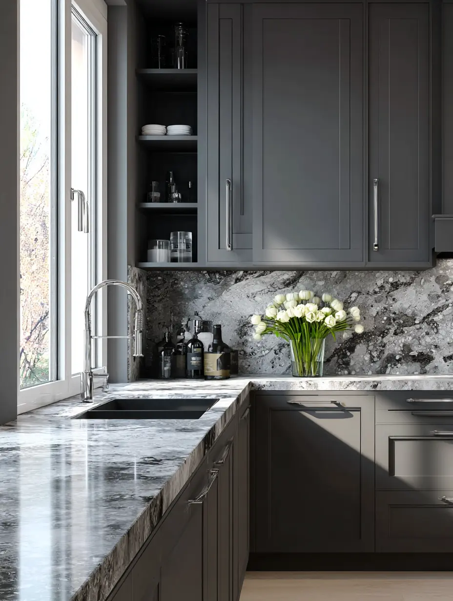 Charcoal Grey Kitchen Cabinets