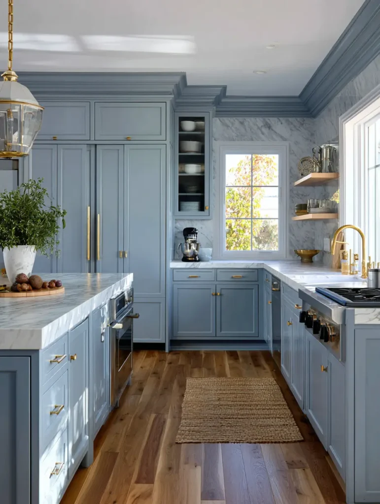 Blue Grey Kitchen Cabinets