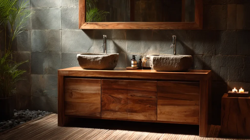Teak Bathroom Vanity