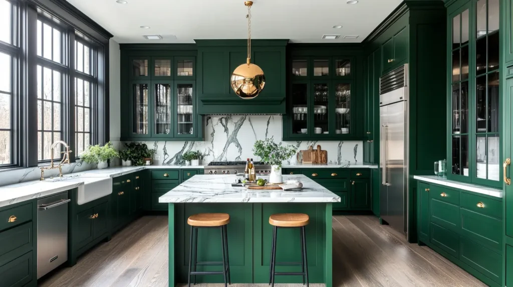 Green Kitchen Cabinet
