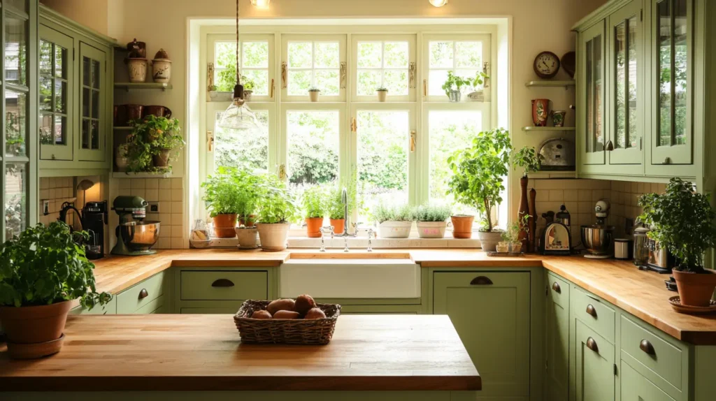 Green Kitchen Cabinet