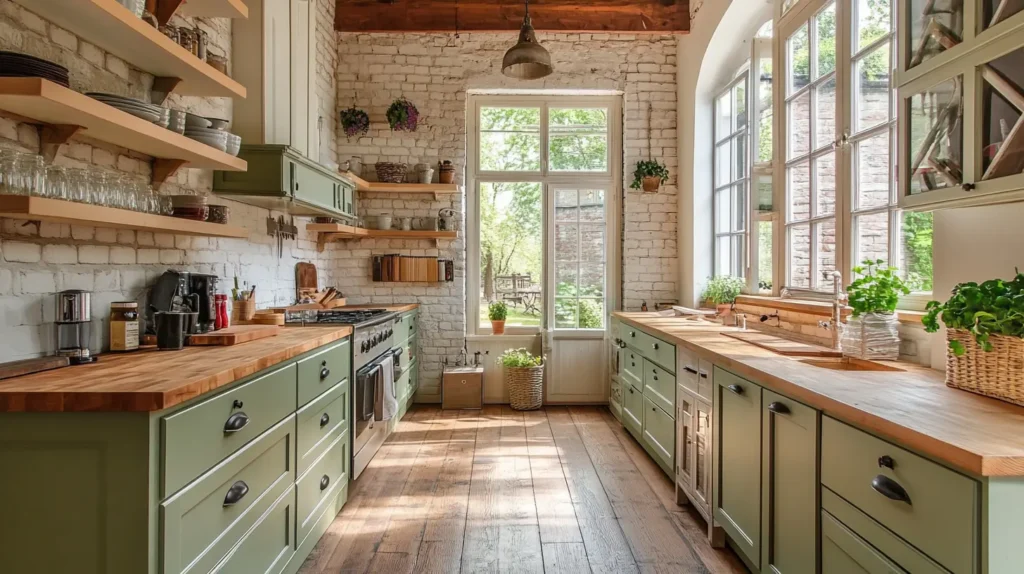 Farmhouse Sage Green Cabinets