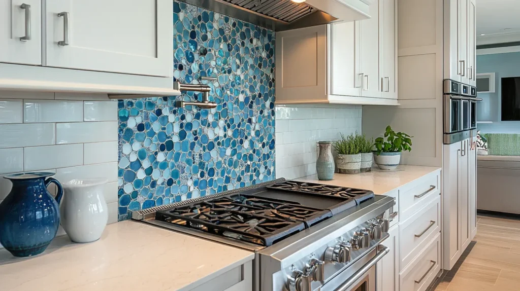 Kitchen Backsplash Mosaic tiles allow for creative freedom