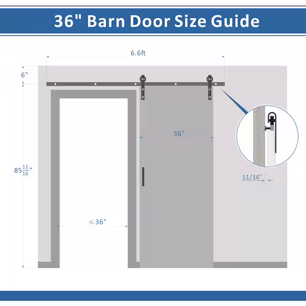 Barn Doors rough door opening dimensions