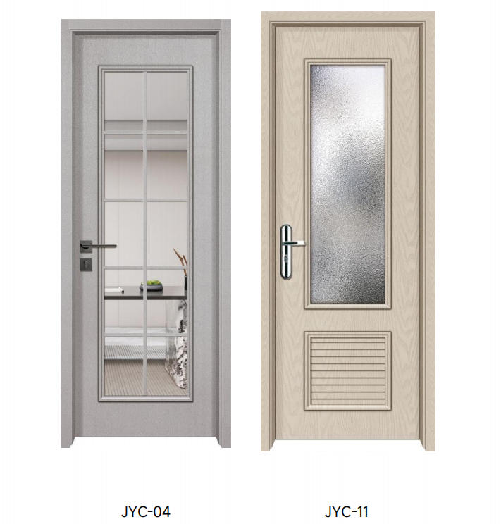 WPC interior glass panel door and modern style
