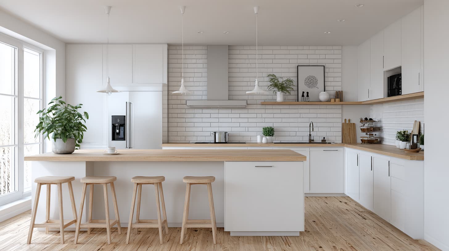 Lemari Kabinet Dapur Bergaya Skandinavia