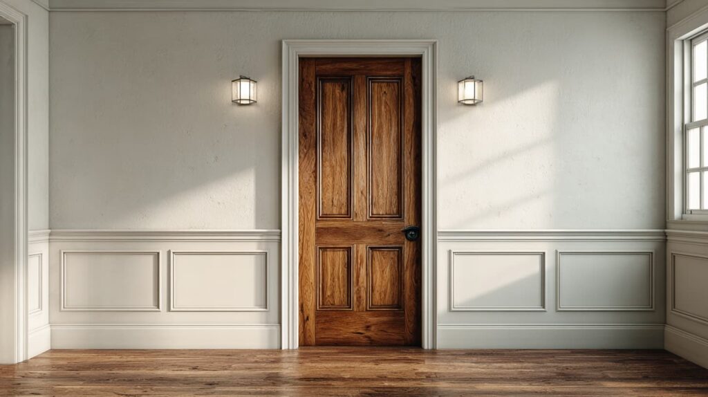 Popular Interior Door Types in Indonesia:2025 Trends and Features 2 1._Engineered_Wooden_Panel_Doors