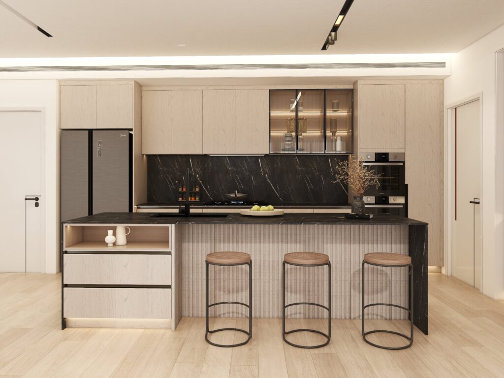 Real Wood Veneer Kitchen Cabinets 7 maple wood veneer kitchen cabinets for scandinavia kitchen