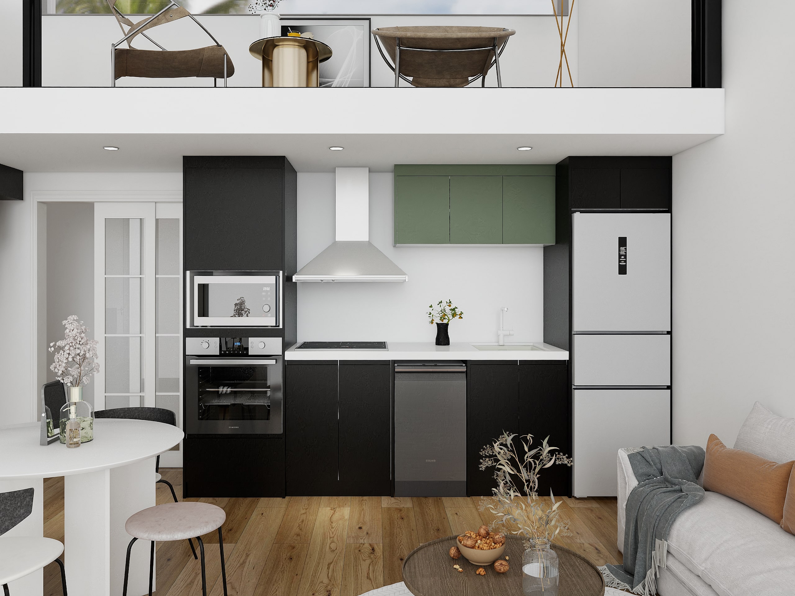 Melamines Kitchen Cabinets 10 two-tone-melamine cabinets-1
