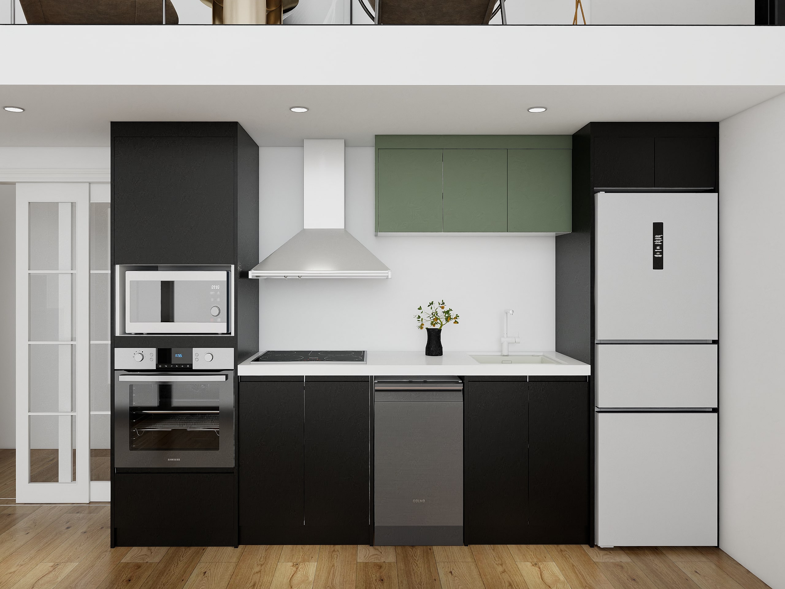 Melamines Kitchen Cabinets 11 two-tone-melamine cabinets-2