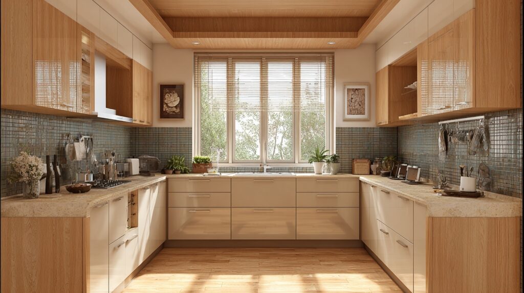 u shaped kitchen layout 1