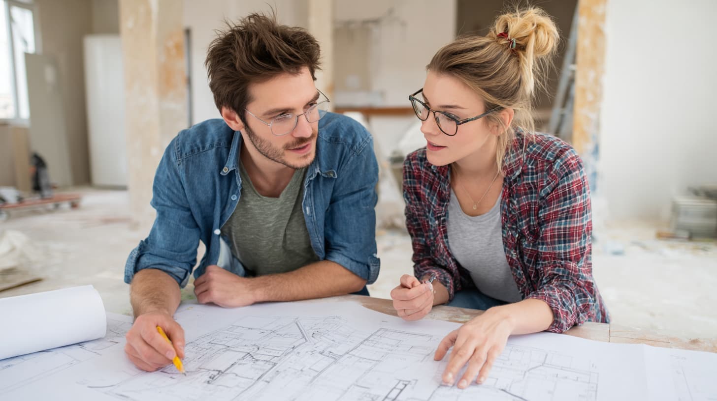 10 Perusahaan Kustomisasi Rumah Terbaik di Makassar Sulawesi Selatan 2 A young couple is choosing a renovation plan 1