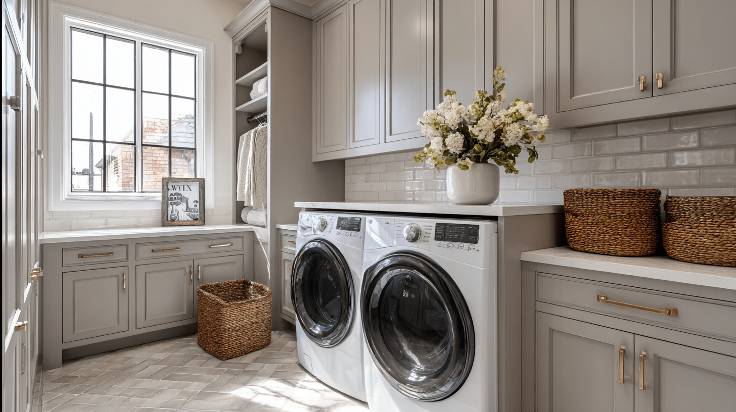 Cabinet Types:What types of custom cabinets are required for interior renovation? 5 laundry_rooms_cabinet_custom