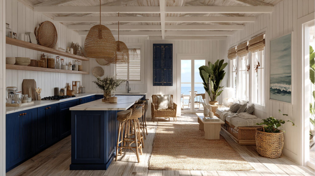 10 Perusahaan Kitchen Cabinet Custom Terbaik di Tangerang Banten 1 Navy Blue Kitchen Cabinets for Beach Houses