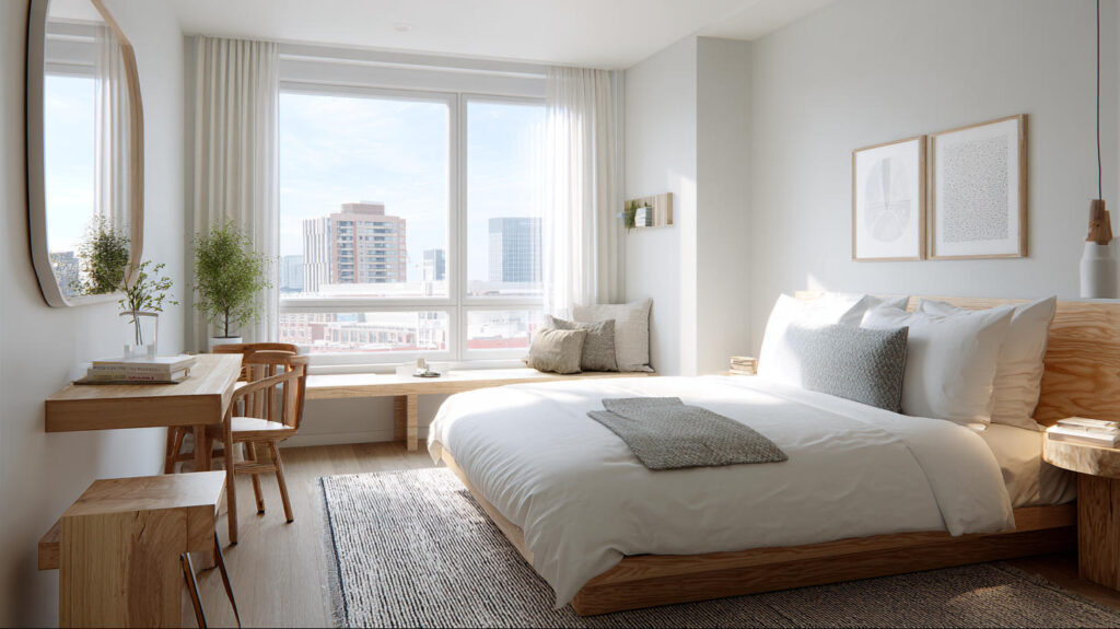 Desain Kamar Tamu Hotel Bertema Skandinavia