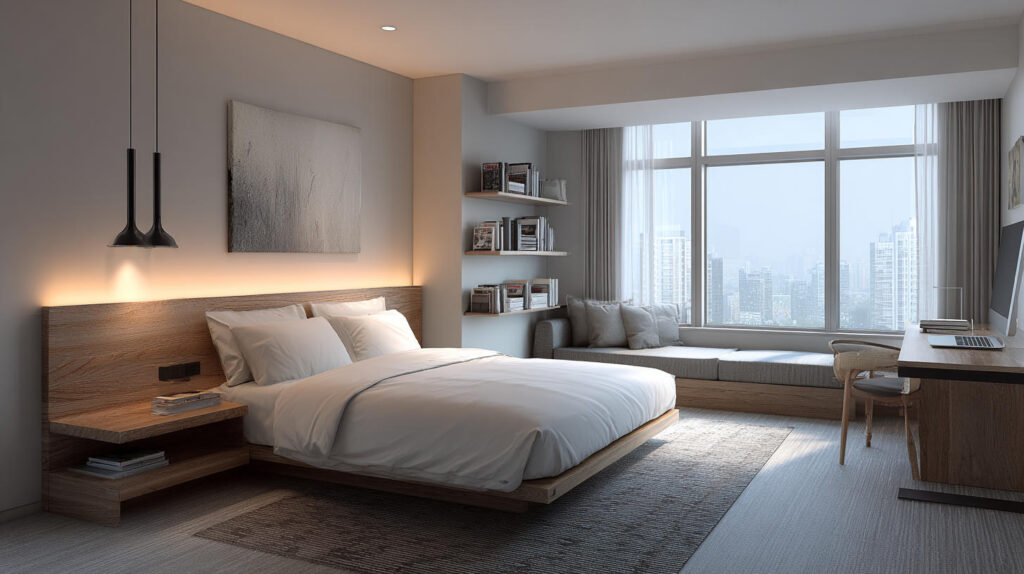 Desain Kamar Tamu Hotel dengan Tema Modern Minimalis