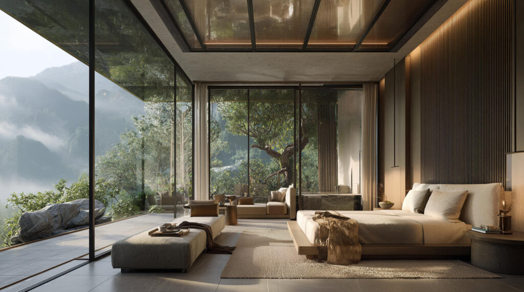 Desain Kamar Tamu Hotel dengan Tema Rumah Kaca