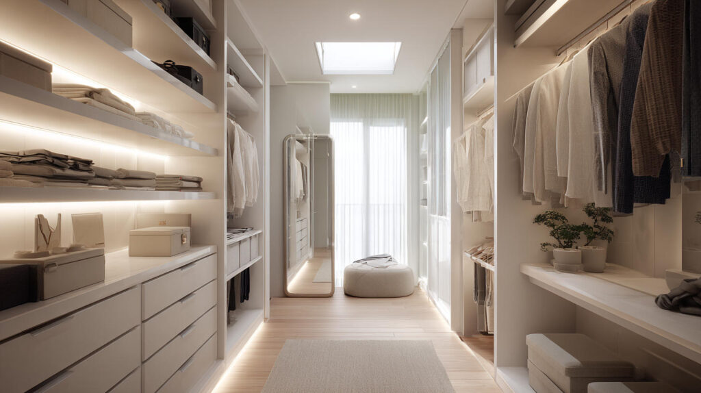 Modern Minimalist Walk-In Closet